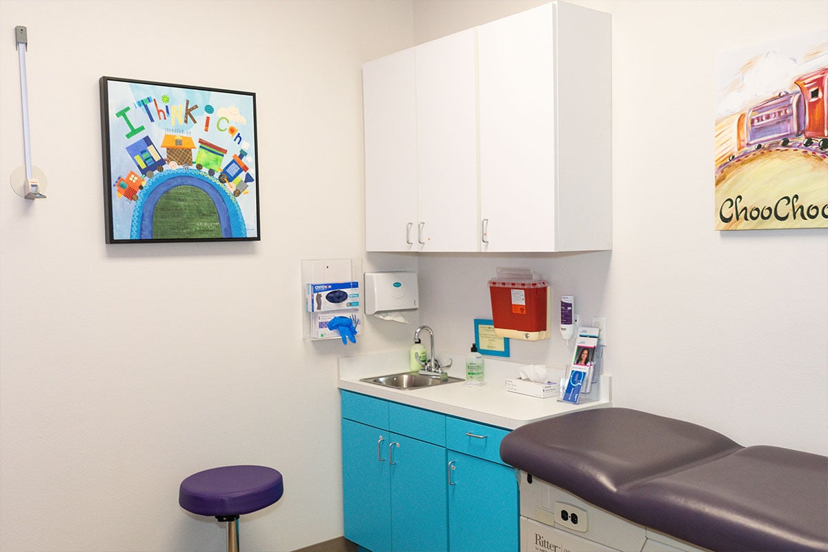 Exam room inside Cook Children's Pediatrics (North Frisco)