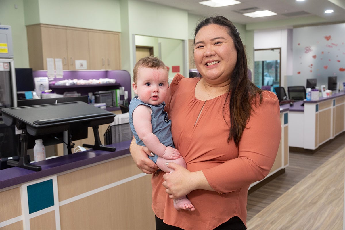 Dr. Nguyen with Baby