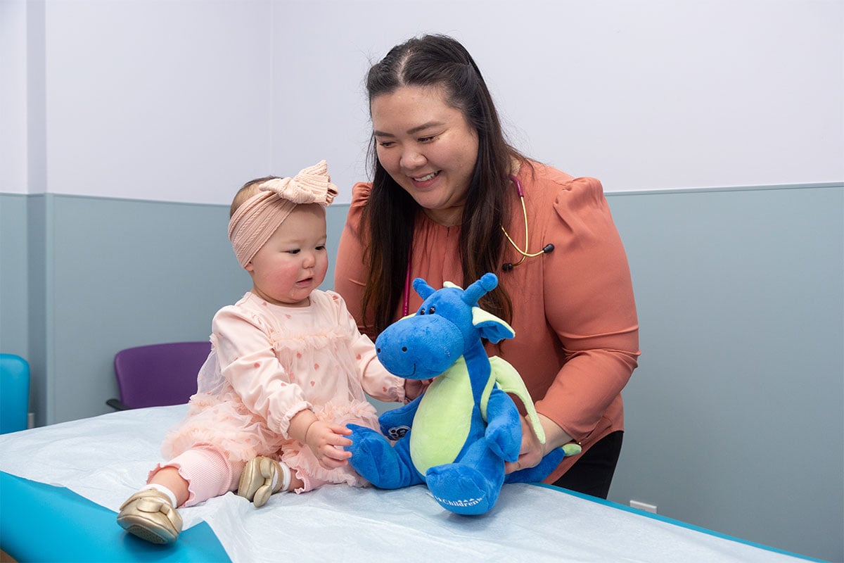 Dr. Nguyen with Peaks Baby