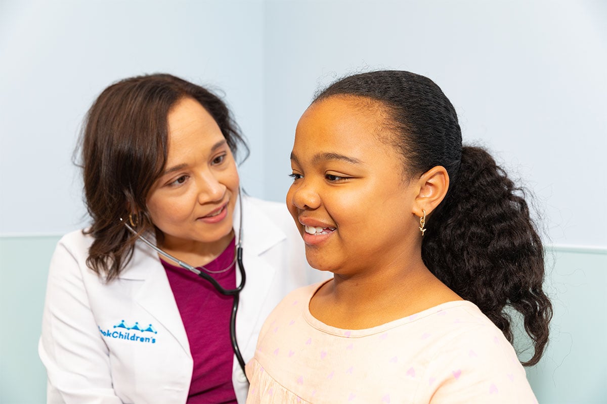 Dr. Evans with Girl Heart