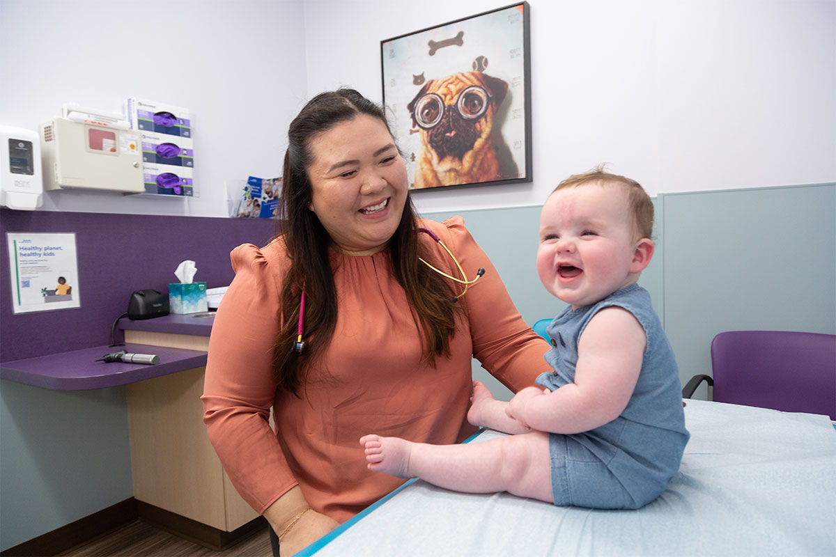 Dr. Nguyen with baby